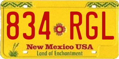NM license plate 834RGL