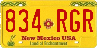 NM license plate 834RGR