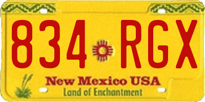 NM license plate 834RGX