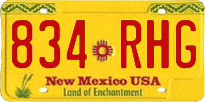 NM license plate 834RHG