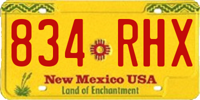 NM license plate 834RHX