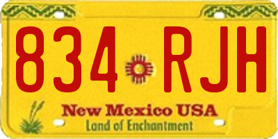 NM license plate 834RJH