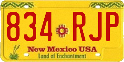 NM license plate 834RJP