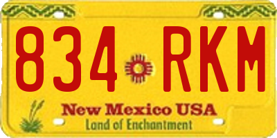 NM license plate 834RKM