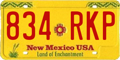 NM license plate 834RKP