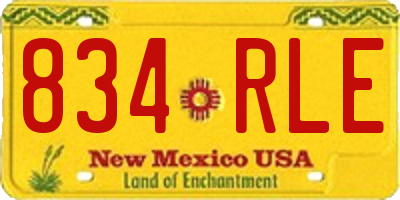 NM license plate 834RLE