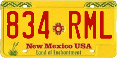 NM license plate 834RML