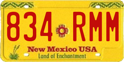 NM license plate 834RMM