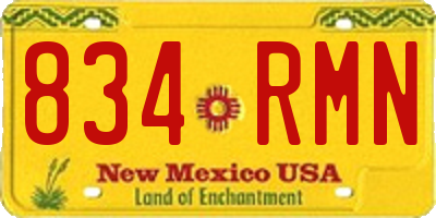 NM license plate 834RMN