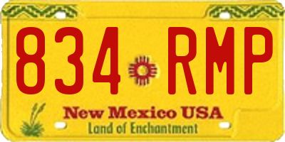 NM license plate 834RMP