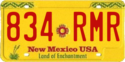 NM license plate 834RMR