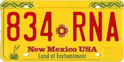NM license plate 834RNA