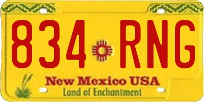 NM license plate 834RNG