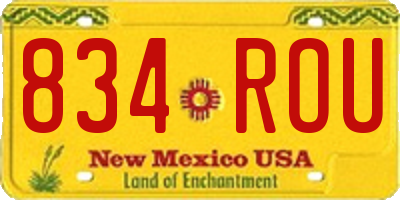 NM license plate 834ROU