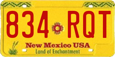 NM license plate 834RQT