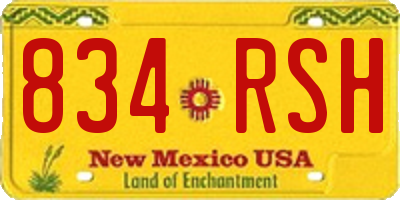 NM license plate 834RSH