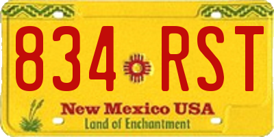 NM license plate 834RST
