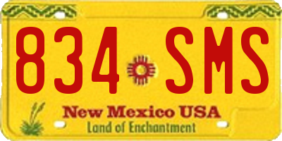 NM license plate 834SMS
