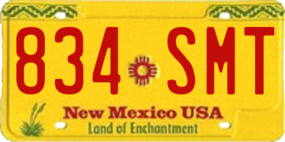 NM license plate 834SMT