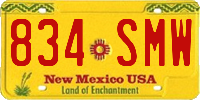 NM license plate 834SMW