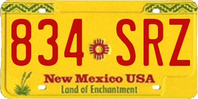 NM license plate 834SRZ