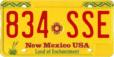 NM license plate 834SSE