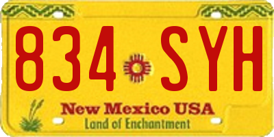 NM license plate 834SYH