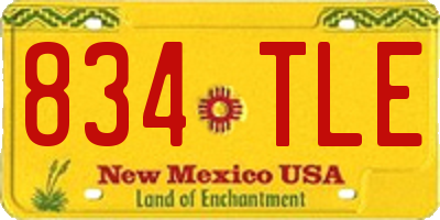 NM license plate 834TLE
