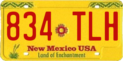 NM license plate 834TLH