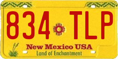 NM license plate 834TLP