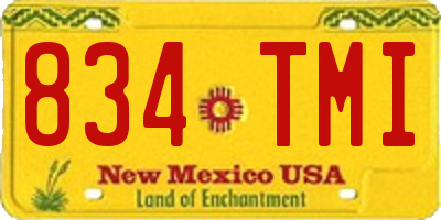 NM license plate 834TMI