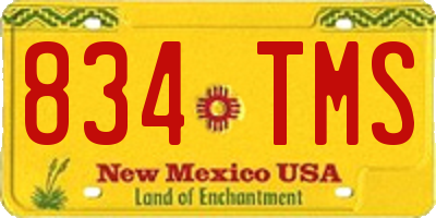 NM license plate 834TMS