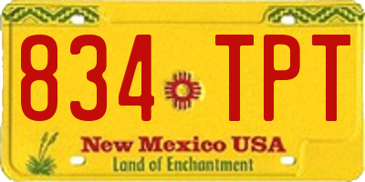 NM license plate 834TPT