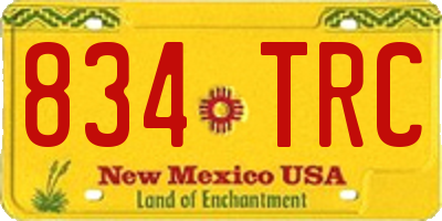 NM license plate 834TRC