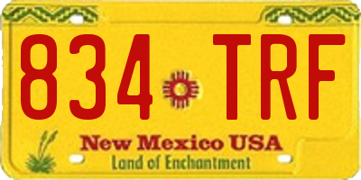 NM license plate 834TRF