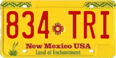 NM license plate 834TRI