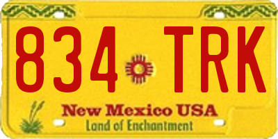 NM license plate 834TRK