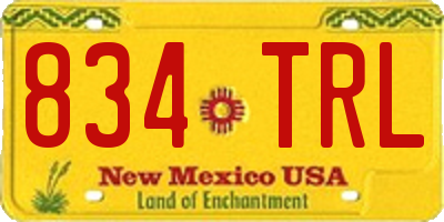 NM license plate 834TRL