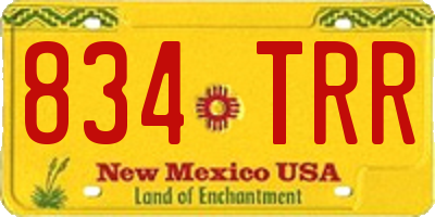 NM license plate 834TRR