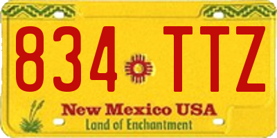 NM license plate 834TTZ