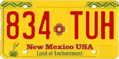 NM license plate 834TUH