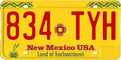 NM license plate 834TYH