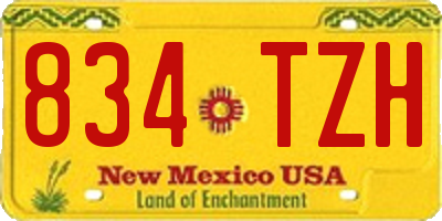NM license plate 834TZH