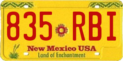 NM license plate 835RBI