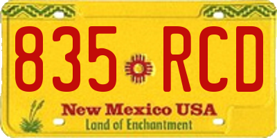 NM license plate 835RCD