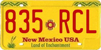 NM license plate 835RCL