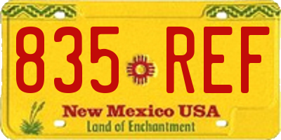 NM license plate 835REF
