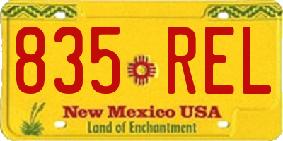 NM license plate 835REL