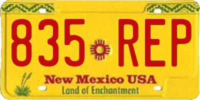 NM license plate 835REP