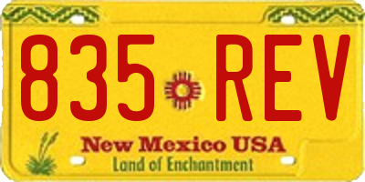 NM license plate 835REV